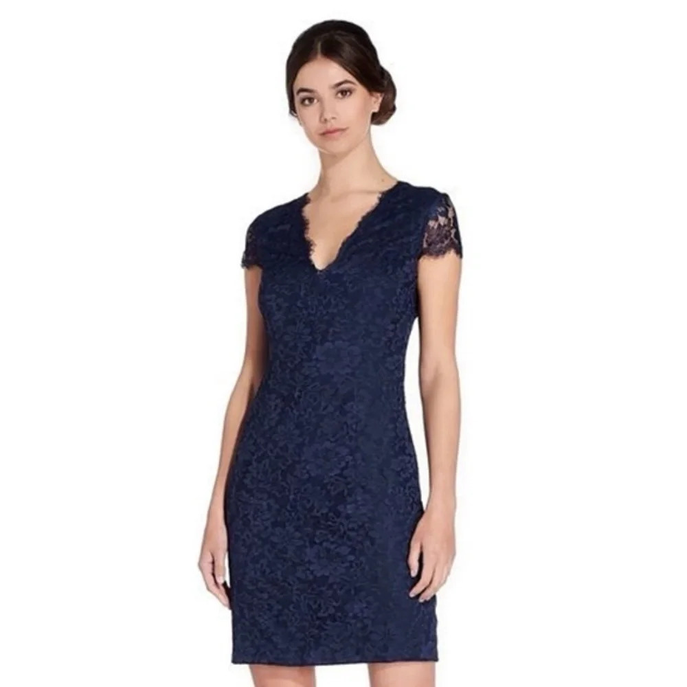 Weddington Way Nora Navy Lace Dress Size 0